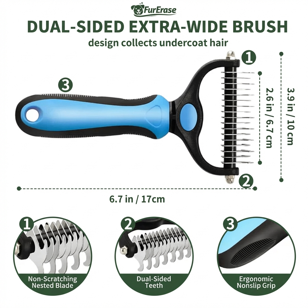 FurEraser Dual Sided Undercoat Rake